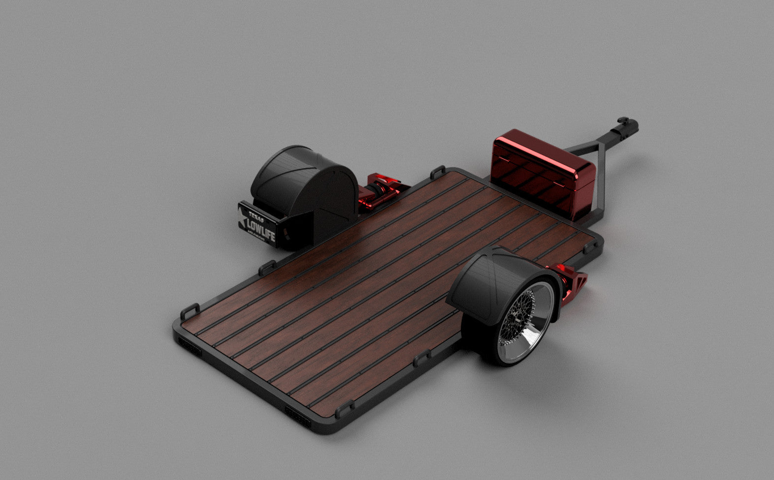 1:25-1:24 Scale Bagged Bike Trailer Resin Model Kit