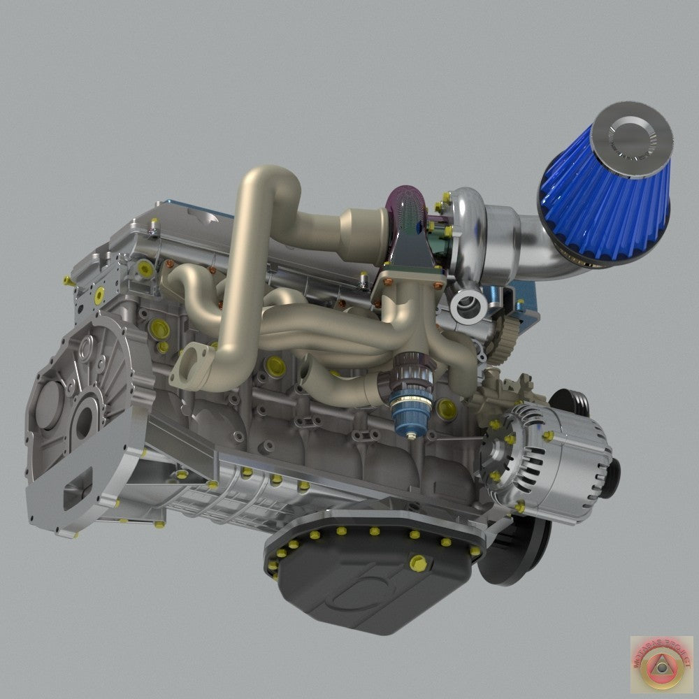 1:25 Scale Resin Toyota 2JZ Single Turbo Engine Resin Kit